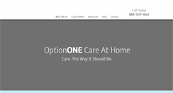Desktop Screenshot of optiononecareathome.com