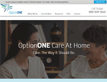 Tablet Screenshot of optiononecareathome.com
